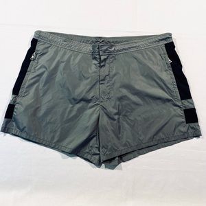 Prada Mens silver nylon bathing suit new with tags